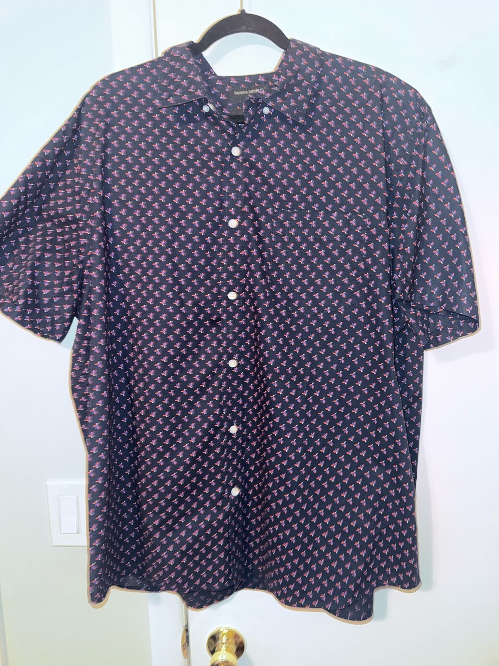 🔥 Banana Republic Slim Fit Short Sleeve Button Down – XXL